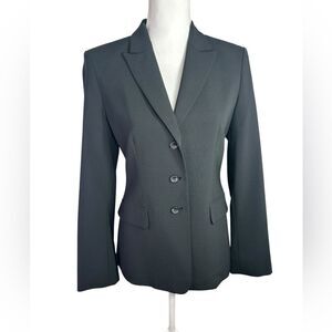 Elie Tahari Blazer Black Jacket Peak Lapel Career Cocktail Classic Fitted Sz 6P